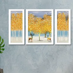 WENS Set Of 3 White Painting Wall Art-image-9