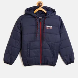 Camey Boys Navy Blue Lightweight Padded Regular Fit Jacket-picture-22