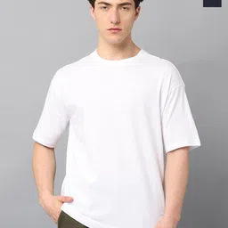 SILISOUL Pack of 2 Drop Shoulder Sleeves Bio Finish Oversized Pure Cotton T-shirts-picture-36