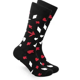 socksxpress Balenzia Men Set of 2 Poker Patterned Calf Length Socks-picture-14