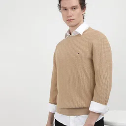 Tommy Hilfiger Men Solid Round Neck Pullover Sweater image 1