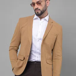 Crimsoune Club Notched Lapel Single-Breasted Slim-Fit Blazer-picture-19