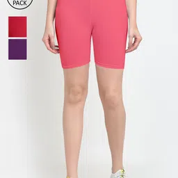 GRACIT Women Pack of 3 Sports Shorts-picture-35