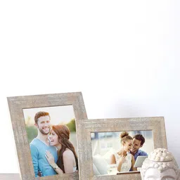 Art Street  Set of 2 Beige Solid Photo Frames image 1