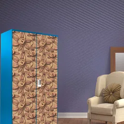 WALLWEAR Brown Printed Self Adhesive Wardrobe Wallpaper-image-66
