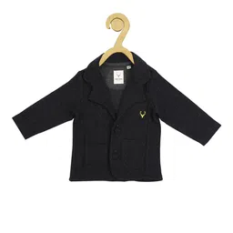 Allen Solly Junior Boys Black Pure Cotton Single-Breasted Blazer-picture-45