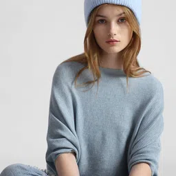 ONLY Ribbed Knitted Kimno Sleeves Pullover-picture-35
