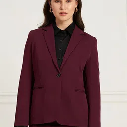 SALT ATTIRE Notched Lapel Collar Single Breasted Blazer-image-5