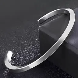 KARISHMA KREATIONS Set of 2 Unisex Silver-Plated Kada Bracelet-picture-17