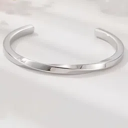 KARISHMA KREATIONS Unisex Set Of 2 Silver-Plated Kada Bracelets-picture-41