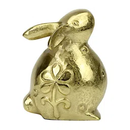 Hind Decor Gold Toned Easter Bunny Showpiece-image-44