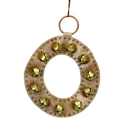 Hind Decor Gold-Toned Christmas Circle-Shaped Ornaments With Bells-image-25