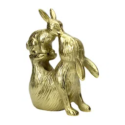 Hind Decor Yellow Bunny With Baby Showpiece-image-0