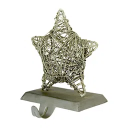 Hind Decor Metallic-Toned Christmas Shaped Metal Stocking Holder-picture-6