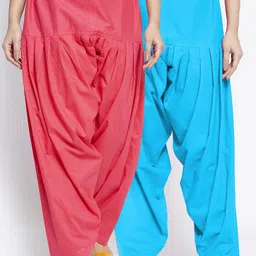 GRACIT Women Pack Of 2 Solid Cotton Loose Fit Salwar-picture-38