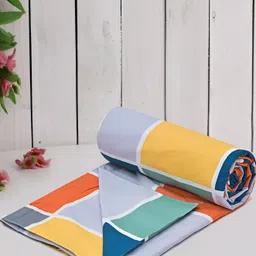 RRC Green & Blue Checked  Printed Super Soft Double Duvet Cover image 1