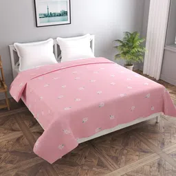 MORADO Pink Floral Printed Double Queen Duvet Cover-image-23