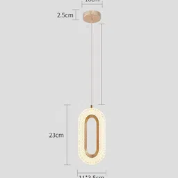 sinoman Crystal Acrylic Shade Hanging Pendant Light with Gold Finish image 4