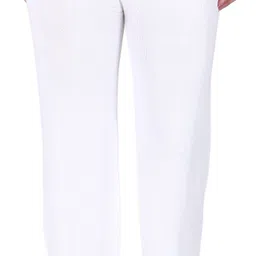 kanna fabric Women Loose Fit White Wool Trousers-picture-23