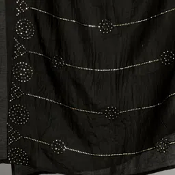 ravaiyaa - attitude is everything Polyester Embellished Black Women Dupatta image 2