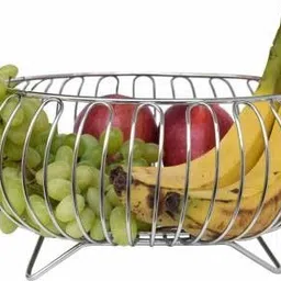 somkala Presents Combo Pack of Coconut Opener Straight Peeler and Stainless Steel Fruit & Vegetable Basket image 2