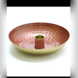 Cocovey Homes Metallic Toned Textured Metal Candle Holder image 2