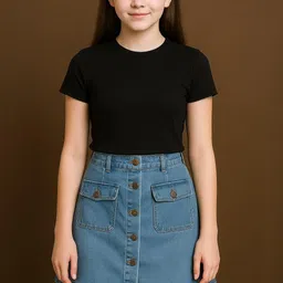 eliq Women Solid Straight Blue Skirt-picture-23