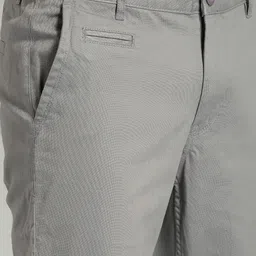 roadster Men Regular Fit Grey Lycra Blend Trousers image 4