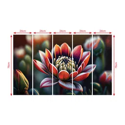random Abstract Multicolour MDF (Set of 5) Art Panels image 3