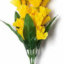 plantworld Decorative Artificial Flower Yellow Gladiolus Artificial Flower-picture-37