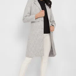 allen solly 70% Polyester and 30% Wool Printed Coat For Women image 2