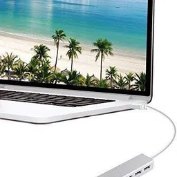 RuhZa USB 3.0 to RJ45 Ethernet LAN Adapter with 3 Port USB Hub - Silver Lan Adapter image 4