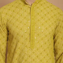 Anouk Sequinned Embroidered Regular Pure Cotton Kurta & Churidar image 2