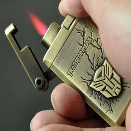 transformer Spark of Style: The Sleek and Durable Metal Pocket Cigarette Lighter Pocket Lighter image 3