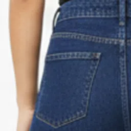 wahmii Women Boot-Leg High Rise Dark Blue Jeans image 4