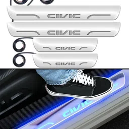 Civic car door foot step led scuff sill plate Door Sill Plate-image-0