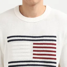 Tommy Hilfiger Men Striped Round Neck Pullover Sweater image 2