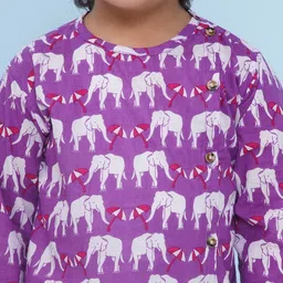 Aj DEZInES Boys Animal Printed Regular Pure Cotton Kurta with Dhoti Pants image 4