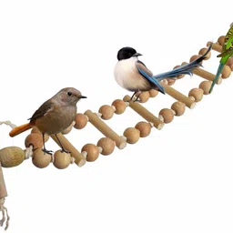 jainsons pet products Parrot Toy,Natural Wooden Bridge, Chewing,Hanging Toy, Parrot Nest Suitable for A Wide Variety of Large and Small Parrots and Birds. Wooden Chew Toy, Perch, Training Aid For Bird image 4