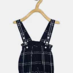 Ka-mee Blue Checked Pinafore Romper image 2