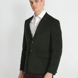 arrow Men Solid Single Breasted Formal Blazer image 5