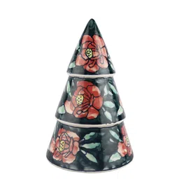 VarEesha Green & Red Ceramic Christmas Tree Decorative image 2