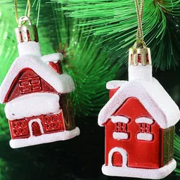 TAYHAA Red 4 Pieces Snowy Home Festive Decor image 3