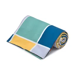 RRC Green & Blue Checked  Printed Super Soft Double Duvet Cover image 2