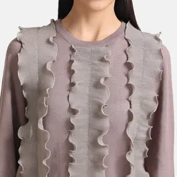 Kazo Women Mauve Solid Pullover image 4