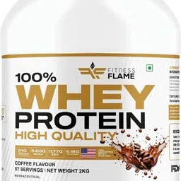 fitness flame |24g Protein Per Serving| 5.6g BCAA| 11.77g EAA| 4.16g Glutamine|57 Servings Whey Protein-picture-10