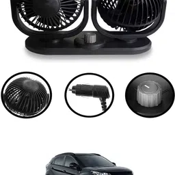 maties 12V Cooling Air Fan Powerful Dashboard Electric Dual Car Fan-192 Car Interior Fan-picture-27