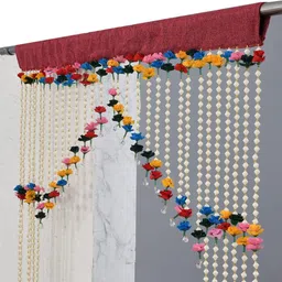 mk creative store 213.36 cm (7 ft) Door Velvet, PVC Semi Transparent Curtain Single Curtain-picture-12