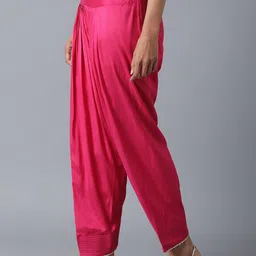 folk song W The Folksong Collection Women Pink Color Cotton Salwar image 3