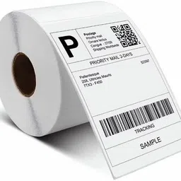 duvona 3"*5" Direct Thermal Paper 500Lables Roll | Premium Quality | Self Adhesive Self Adhesive Paper Label image 5